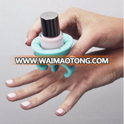 Wearable Silicone Nail Polish Bottle Holders Ring (Style )